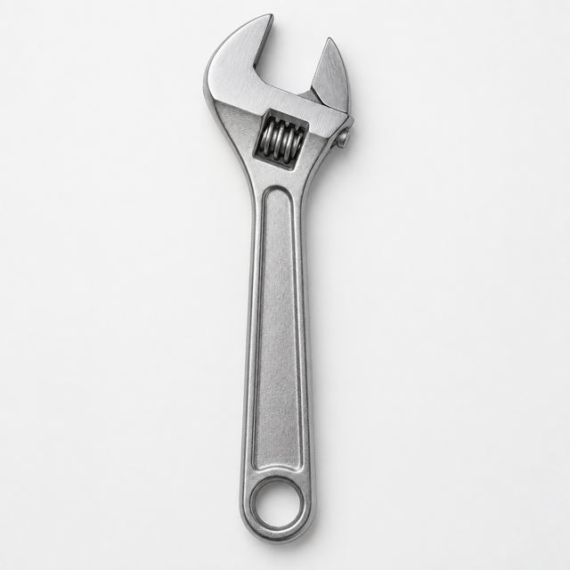 Adjustable Wrench — Illustration · Not a supplier photo