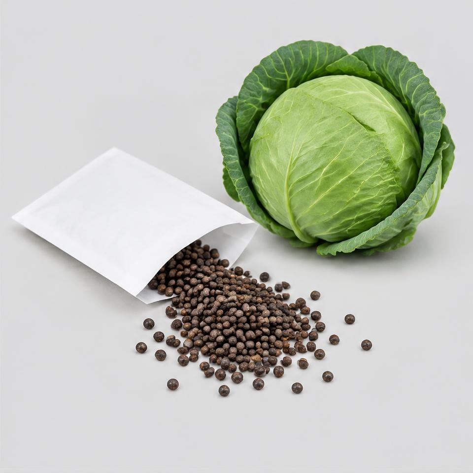 Cabbage Planting Seeds — Illustration · Not a supplier photo