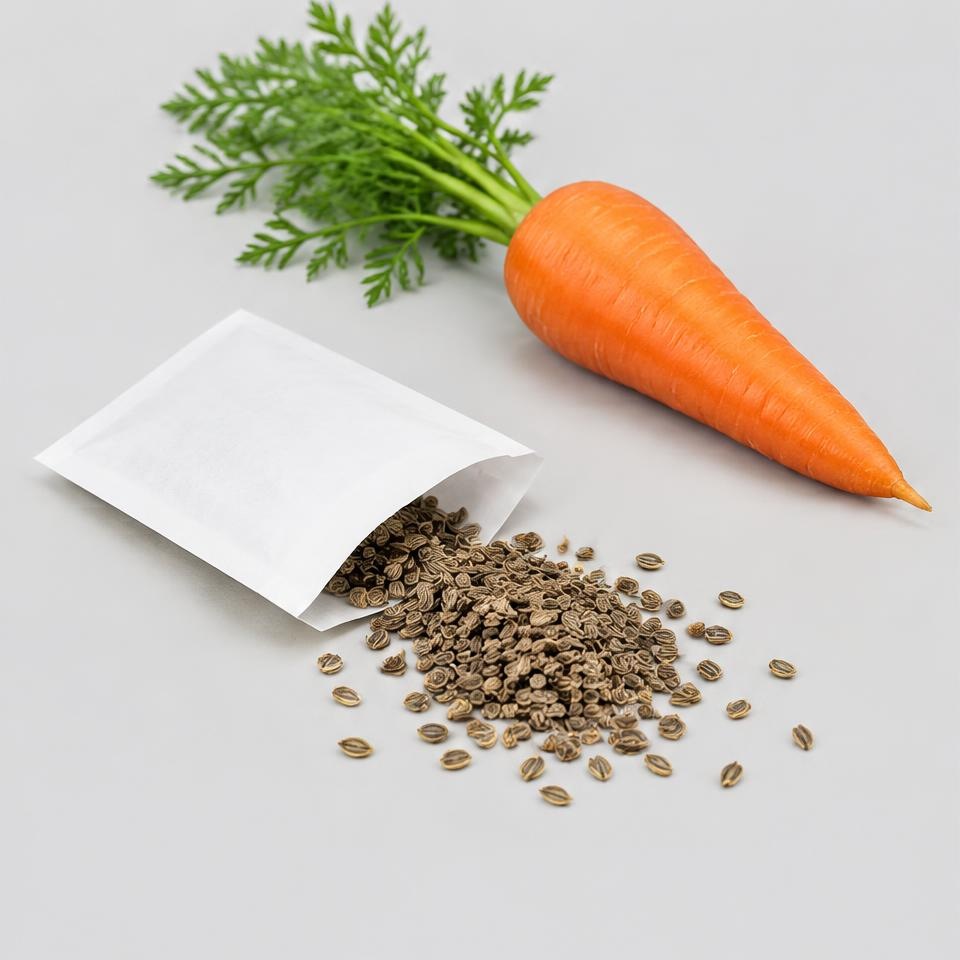 Carrot Planting Seeds — Illustration · Not a supplier photo