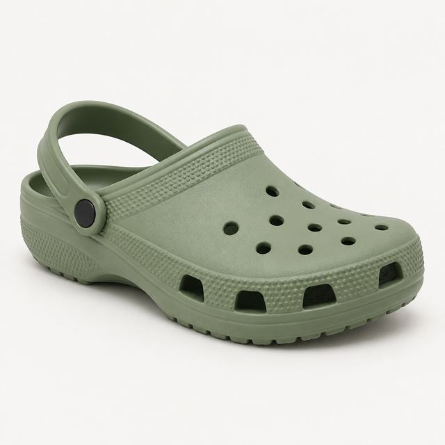 Crocs-style Clogs — Illustration · Not a supplier photo