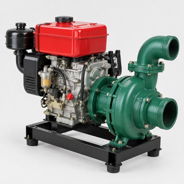 Diesel Water Pump — Illustration · Not a supplier photo