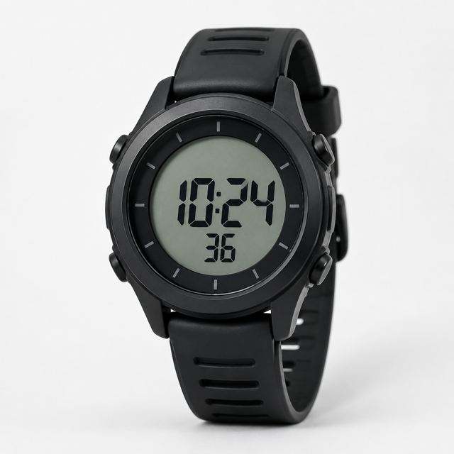 Digital Wrist Watch — Illustration · Not a supplier photo