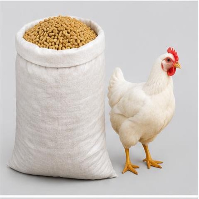 Broiler Chicken Feed — Illustration · Not a supplier photo