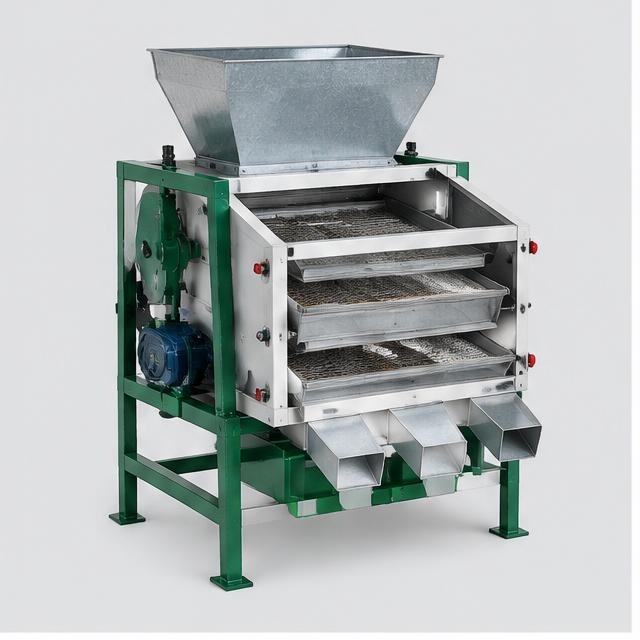 Grain Cleaning Machine — Illustration · Not a supplier photo