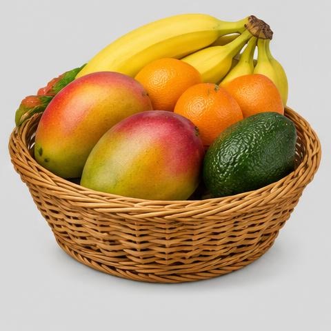 Fresh Fruit Basket — Illustration · Not a supplier photo