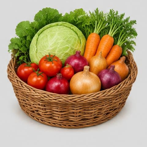 Fresh Mixed Vegetables — Illustration · Not a supplier photo