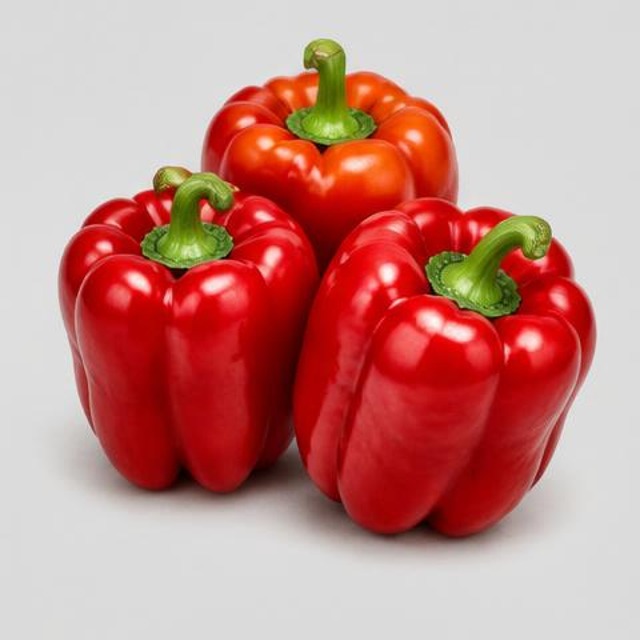 Red Bell Peppers — Illustration · Not a supplier photo