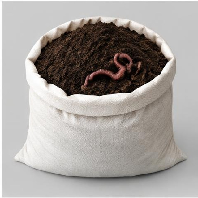 Vermicompost — Illustration · Not a supplier photo