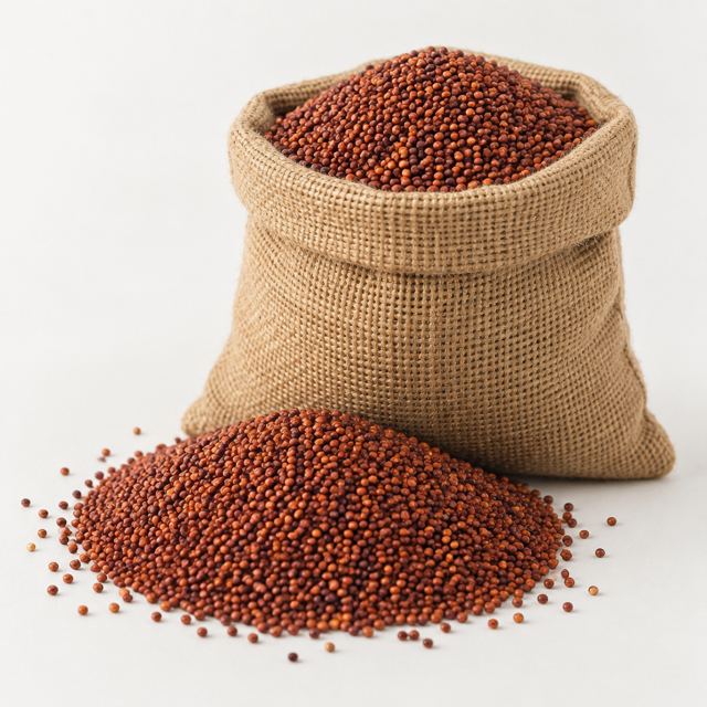 Finger Millet Grain — Illustration · Not a supplier photo