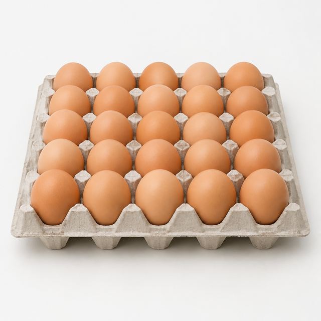 Fresh Eggs Tray — Illustration · Not a supplier photo