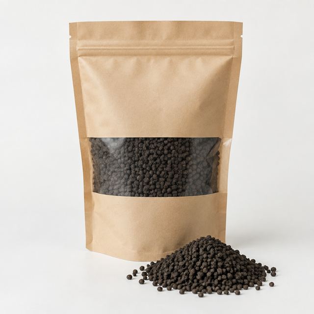 Humic Acid Granules — Illustration · Not a supplier photo