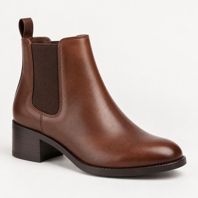 Leather Ankle Boots — Illustration · Not a supplier photo