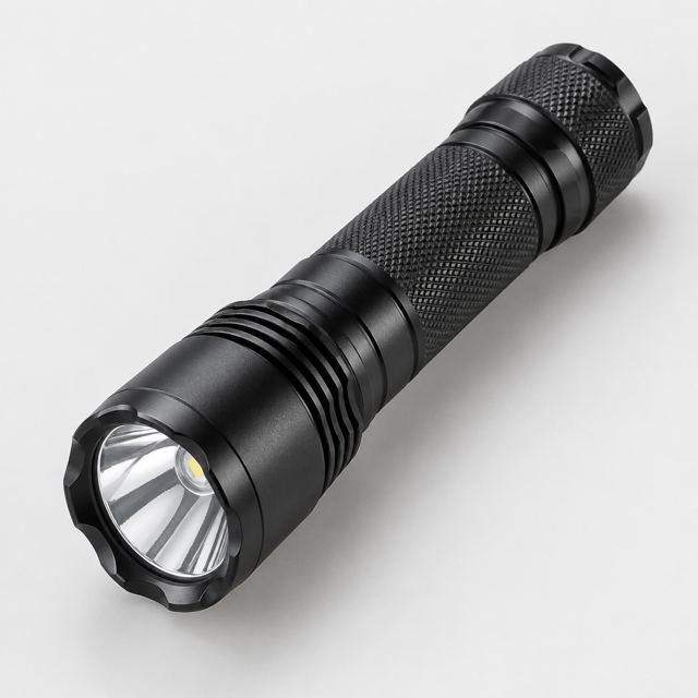 LED Flashlight — Illustration · Not a supplier photo