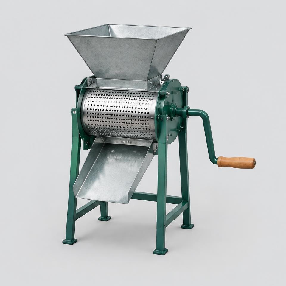 Manual Crop Grater — Illustration · Not a supplier photo