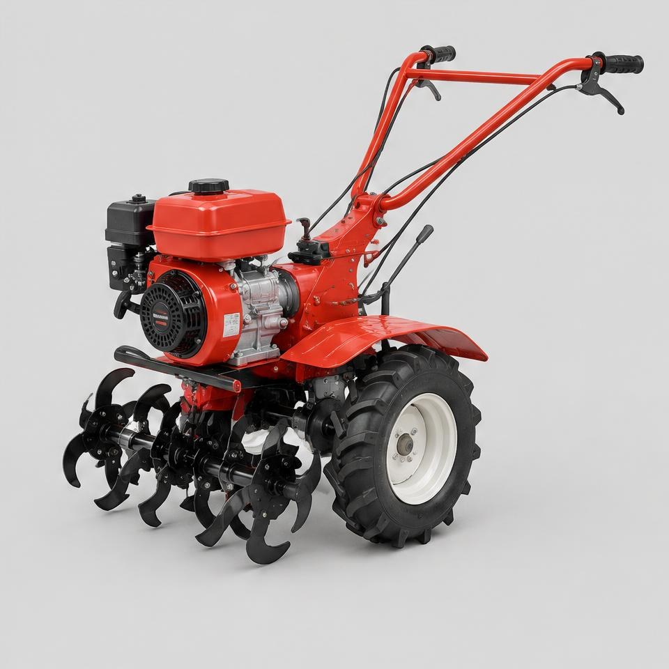 Walk-behind Power Tiller — Illustration · Not a supplier photo