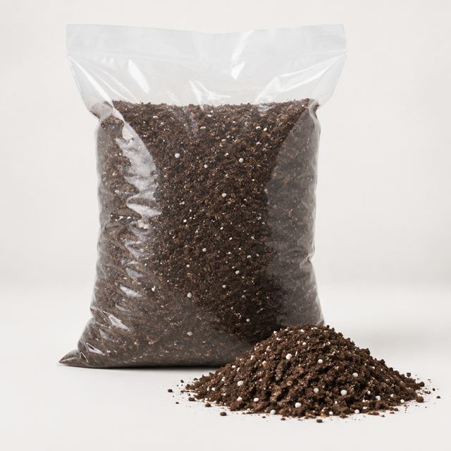 Potting Soil Mix — Illustration · Not a supplier photo