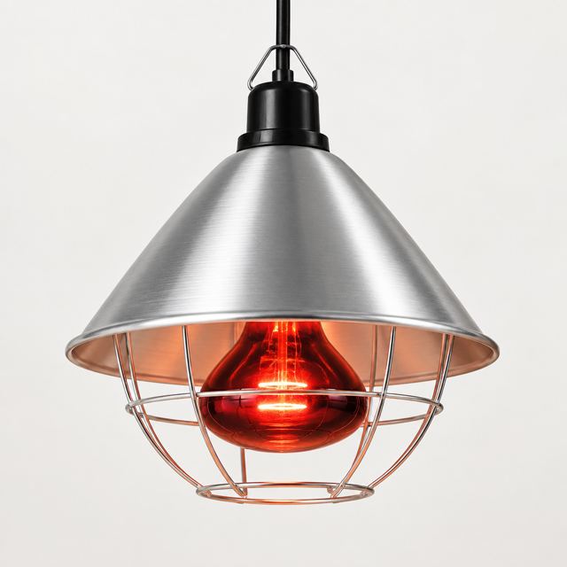 Poultry Heat Lamp — Illustration · Not a supplier photo