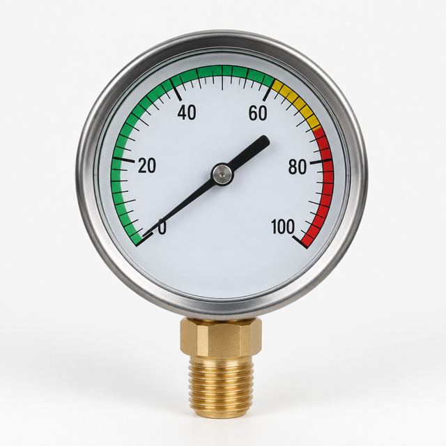 Pump Pressure Gauge — Illustration · Not a supplier photo