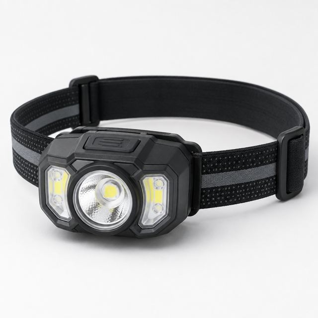 Rechargeable Headlamp — Illustration · Not a supplier photo