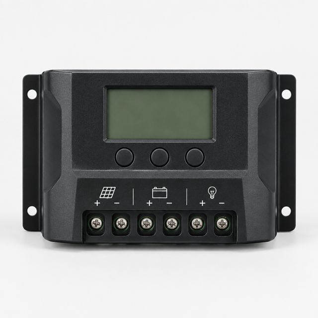 Solar Charge Controller — Illustration · Not a supplier photo