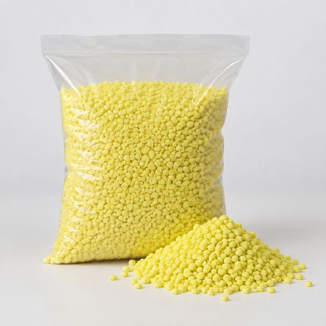 Sulfur Granules — Illustration · Not a supplier photo