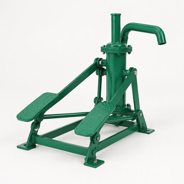 Treadle Pump — Illustration · Not a supplier photo
