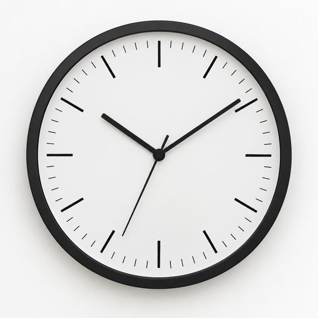 Wall Clock — Illustration · Not a supplier photo
